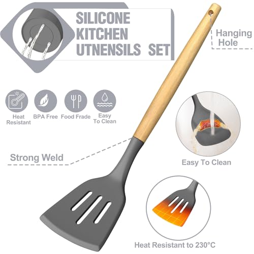 Silicone Kitchen Utensil Set (34 Count)
