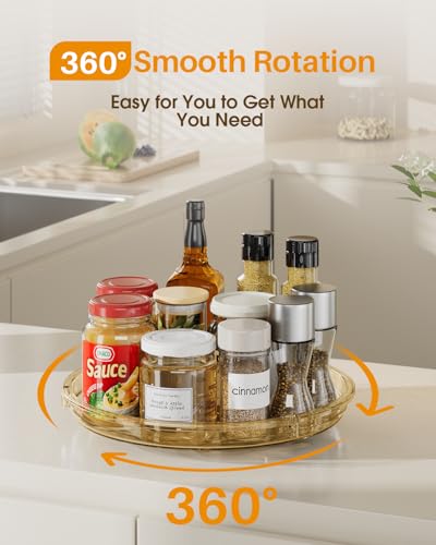 2 Pack Lazy Susan Organizer 9 inch Lazy Susan Turntable for Cabinet (2 Count)