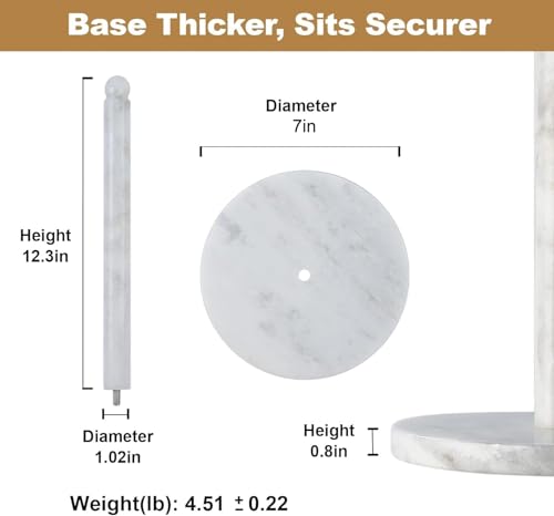 African Natural Marble Paper Towel Holder Countertop
