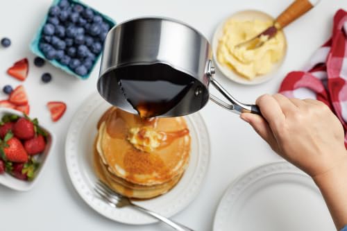 Stainless Steel Induction Sauce Pan with Pour Spouts