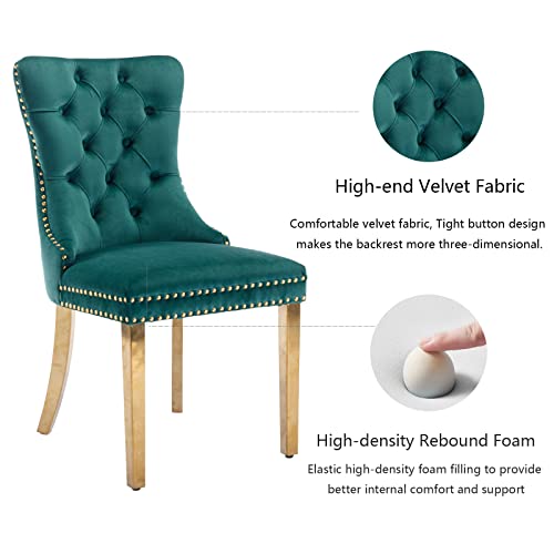 Green Velvet Dining Chairs Set of 6 (6 Count)