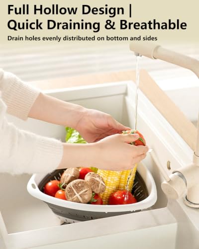 2 Pack Triangle Collapsible Silicone Colander Strainer (2 Count)