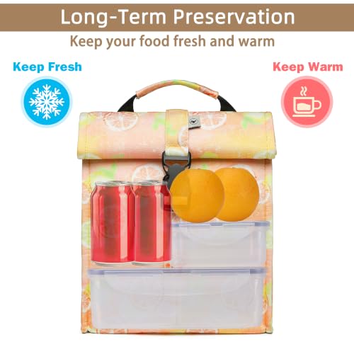 Insulated Lunch Bag Rolltop Lunch Box