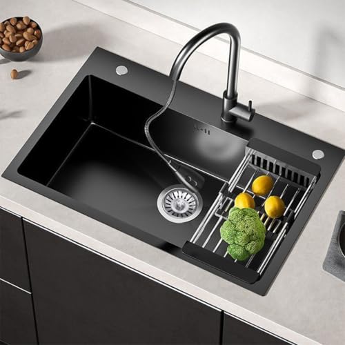 Black Drop in Kitchen Sink