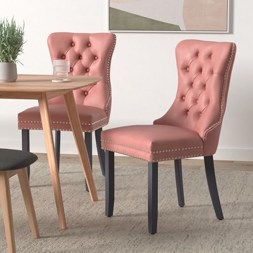 Pink Velvet Dining Chairs Set of 4 (4 Count)