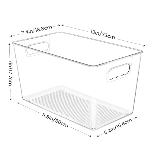 4 Pack Clear Storage Bins (4 Count)