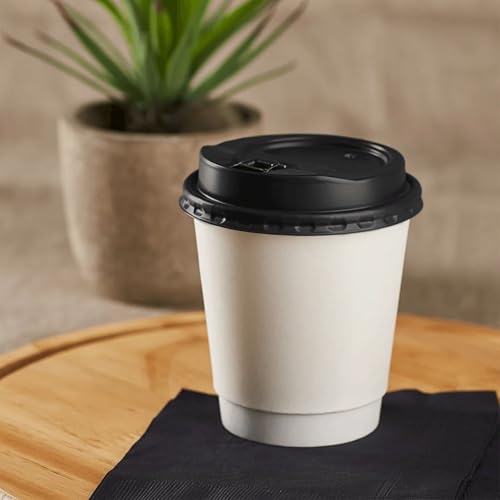 10 oz Double Wall Insulated Coffee Cup [500 Count] White Paper Hot Cup