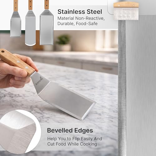 Stainless Steel Metal Spatula Set (4 Count)