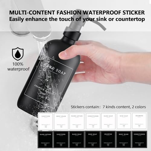 Black Thick Glass Soap Dispenser (2 Count)