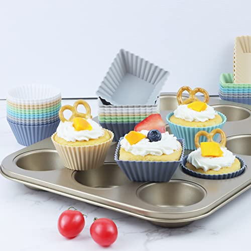 12 Pack Silicone Cupcake Liners (12 Count)