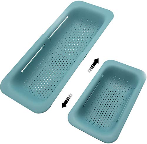 Collapsible Sink Colanders and Strainers Basket Over the Sink Colander Collapsible Colander Extendable Plastic Fruit Vegetable Strainer Drainer Basket for Kitchen