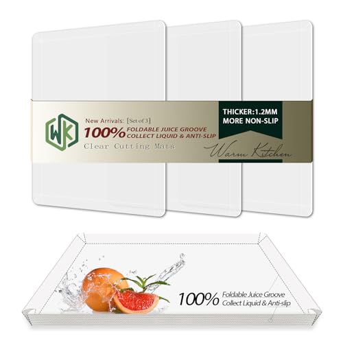 Flexible Plastic Cutting Boards Mats with Lip (3 Count)