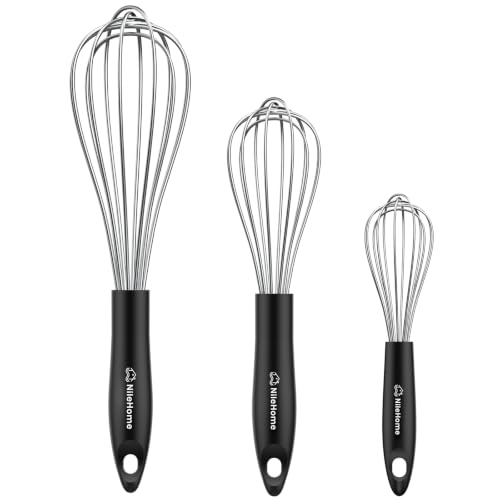 Whisk Set 8" 10" 12" Kitchen Whisk (3 Count)