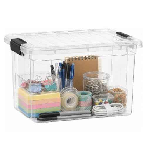 2.5 Quart Clear Plastic Storage Boxes with Lids