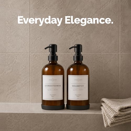 Amber Glass Soap Dispenser (2 Count)