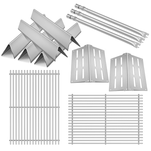 7524 7528 Cooking Grates 7622 Heat Deflectors 7620 Flavorizer Bars with Burner Tube Set for Weber Genesis Grill Replacement Parts E