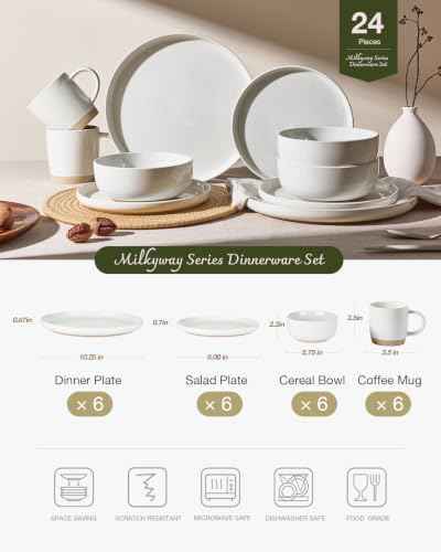 Milkyway 24 Piece Dinnerware Set with Mugs