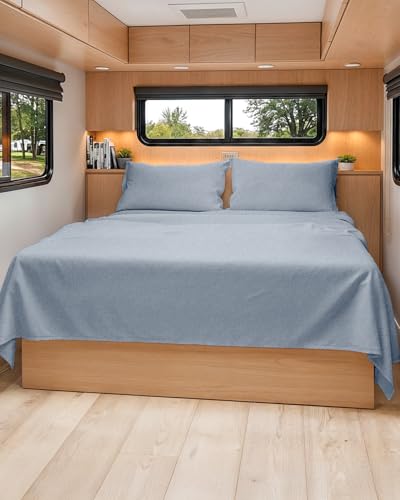 Short Queen Size 4 Piece Bed Sheet Set