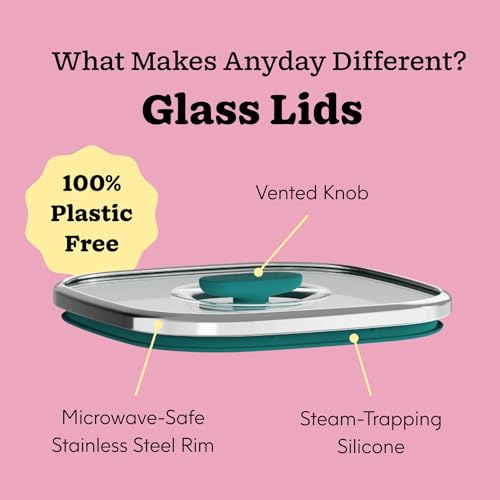 10 Cup Square Glass Food Storage with Glass Lid