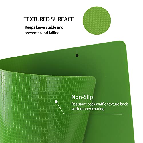 Plastic Cutting Board for Kitchen Set of 5 (5 Count)