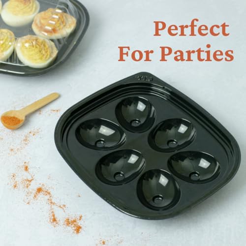 16 Pack Disposable Deviled Egg Containers with Lid (16 Count)