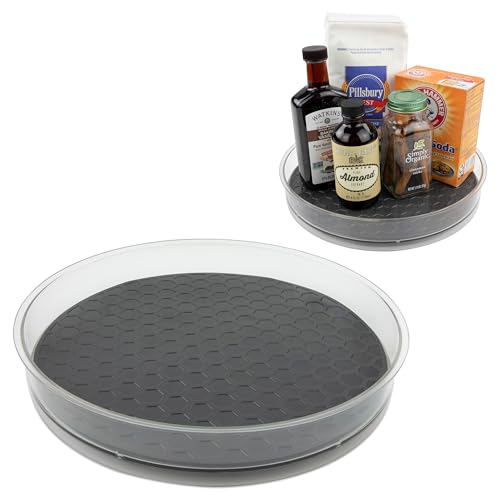 Medium Lazy Susan Organizer 9.5 in for Cabinet Refrigerator Pantry Table Rotating Kitchen Storage Spice Rack Fridge Organization