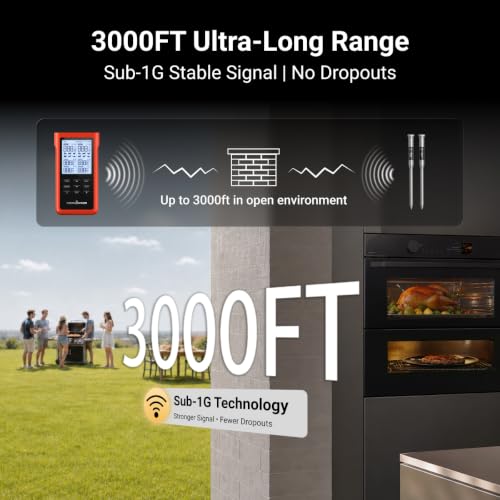 3000FT Wireless Meat Thermometer