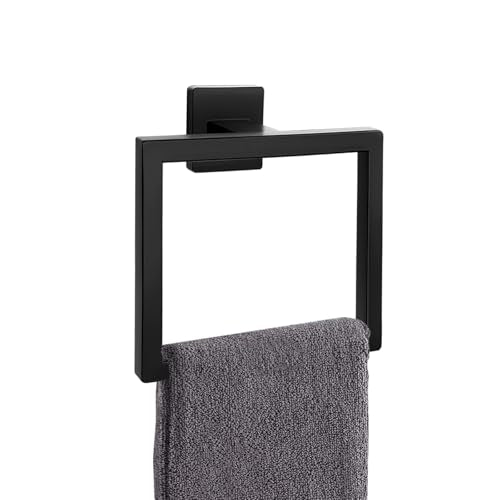 Matte Black Towel Ring