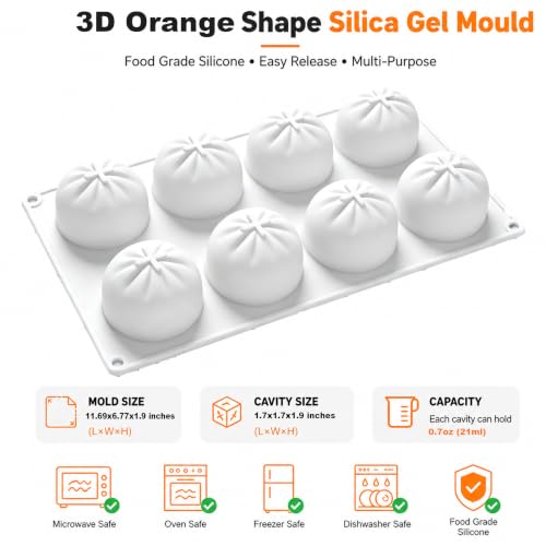 Orange Silicone Mold for Baking Mousse Cake