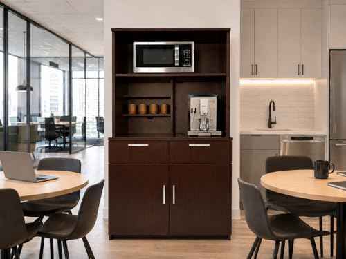 Single Door Microwave Hutch Cabinet for Office Breakroom