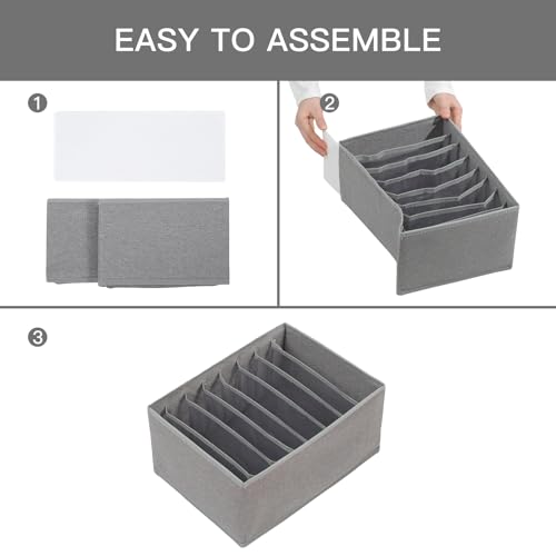 4 Pack Drawer Organizers for Clothing (4 Count)
