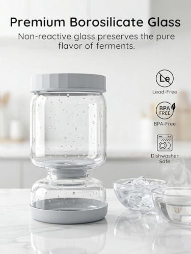 Pickle and Olive Hourglass Jar with Strainer Flip Juice Separator