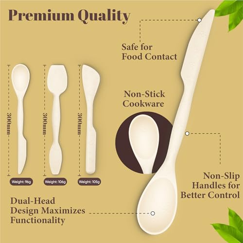JIG TRIO Double Headed Silicone Spatula Set (3 Count)