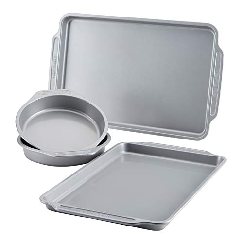 Nonstick Bakeware Set Includes Baking Cake Pans and Cookie Sheets