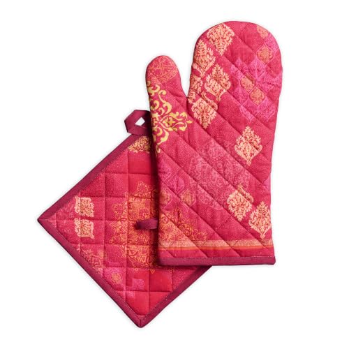 100% Cotton Oven Mitt & Pot Holder Set (2 Count)