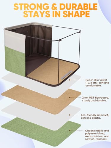4 Pack Fabric Closet Storage Bins for Shelves (4 Count)