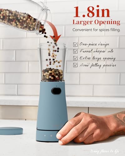 Electric Salt and Pepper Grinder Set with Storage Base (2 Count)