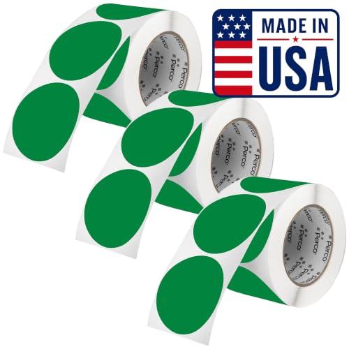 Green Perforated Round Circle Dot Sticker 3 (3 Count)