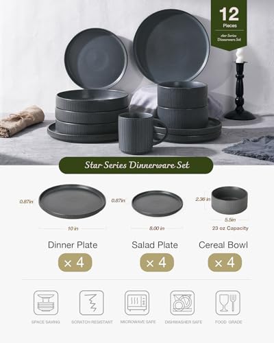 Star Stoneware Dinnerware Set (12 Count)