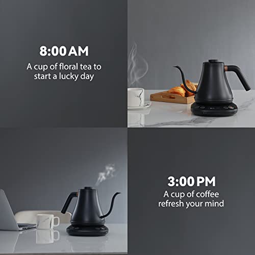 Electric Kettle Gooseneck Pour Over Kettle ±1℉ Temperature Control Quick Heating Water Boiler for Coffee & Tea & Formula Auto Shut Off Tea Kettle 1200 Watt
