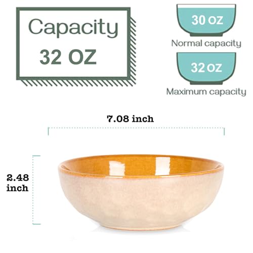 Ceramic Salad Bowls Set for Kitchen