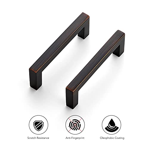 Oil Rubbed Bronze Cabinet Handles Solid Drawer Pulls 3 Inch 15 Pack (15 Count)