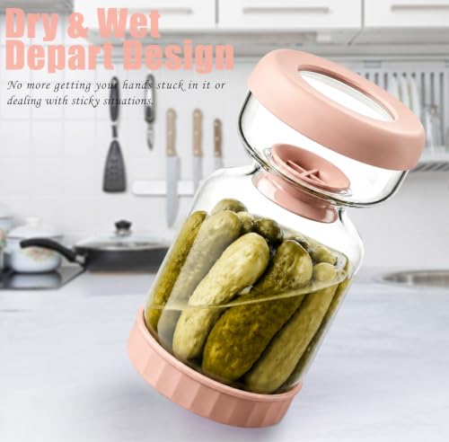 Olive Pickle Jar Container with Strainer Pickling Jar