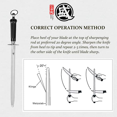 10 Inch Flat Diamond Knife Sharpening Rod