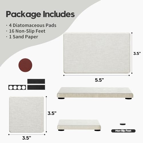 4PCS Bathroom Sink Vanity Trays (4 Count)