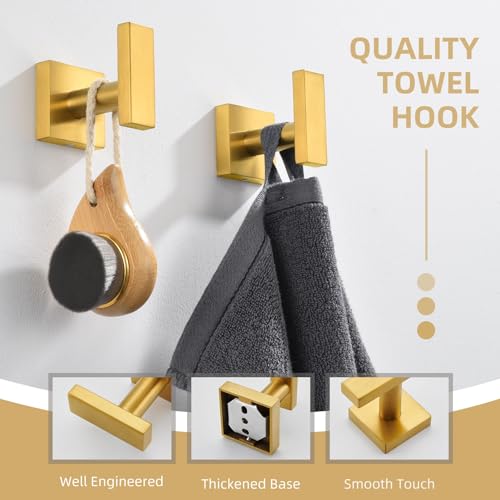 Towel Hooks for Bathroom (2 Count)