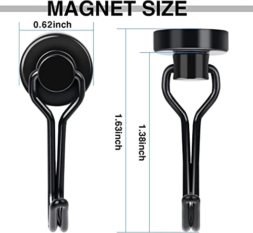 Swivel Swing Magnetic Hooks (3 Count)