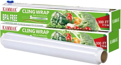 Plastic Wrap Food Wrap with Slide Cutter (600 Sq Ft)