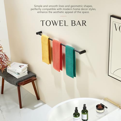 Towel Holder Black for Bathroom and Lavatory 36
