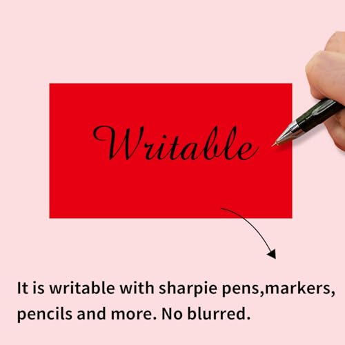 250 Red 2*3 Inch Rectangle Removable Writable Color Coding Labels